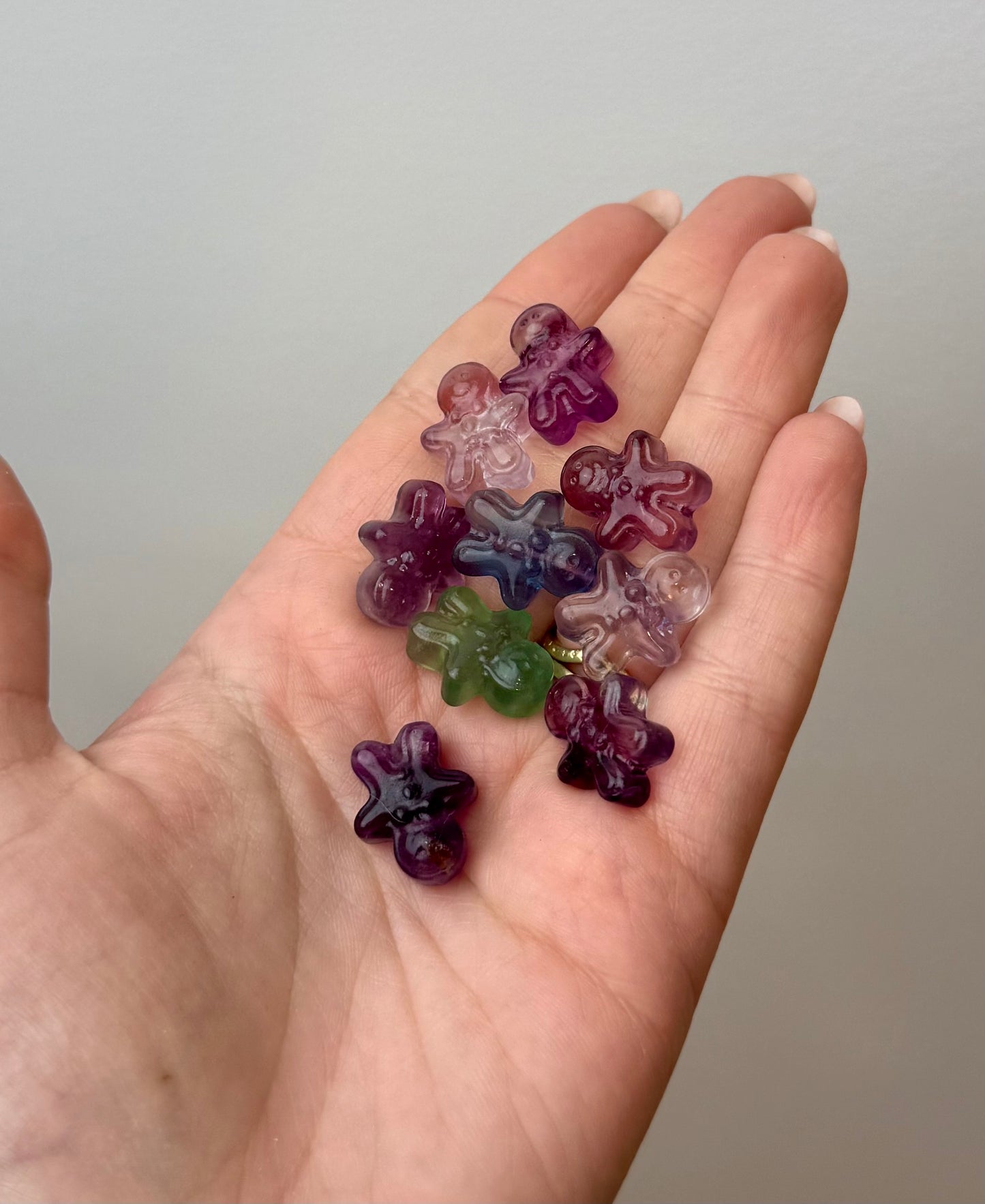 Fluorite gingerbread carvings