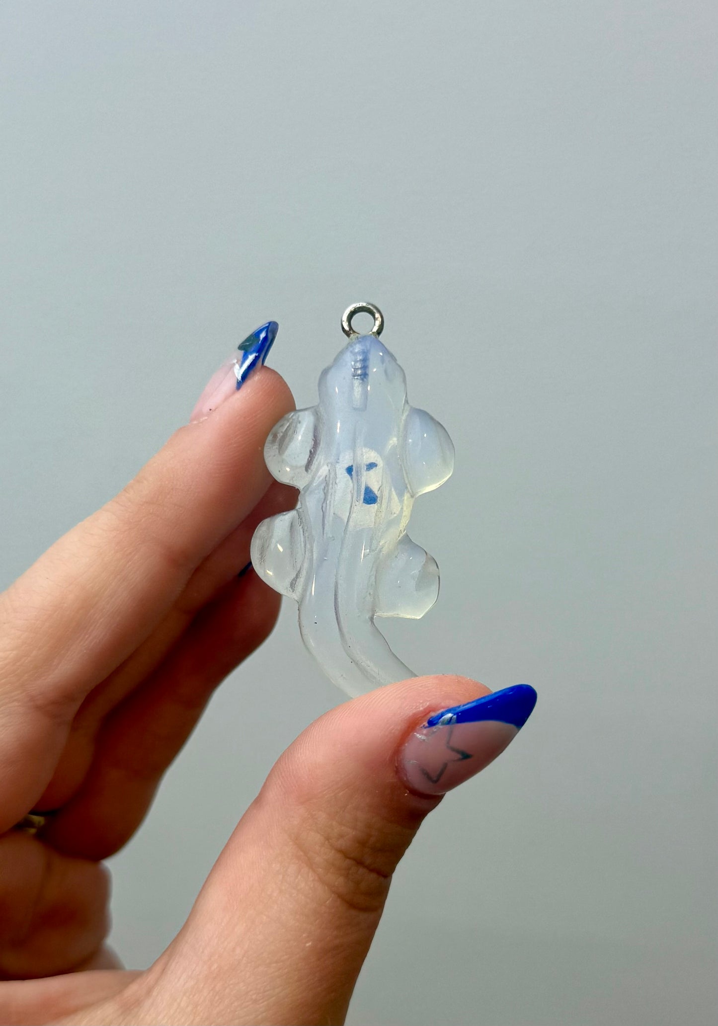 Man made Opalite lizard pendant