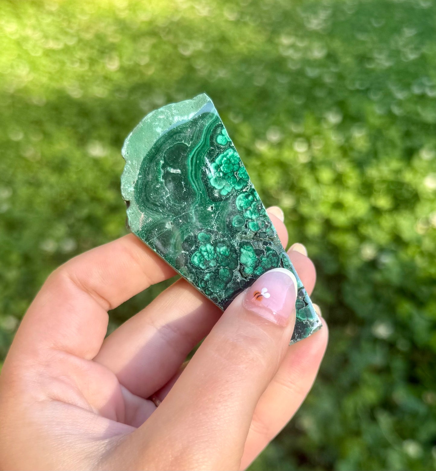 Malachite slab