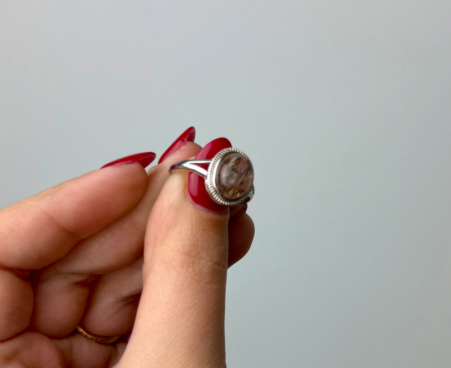 Rutile Quartz adjustable ring B