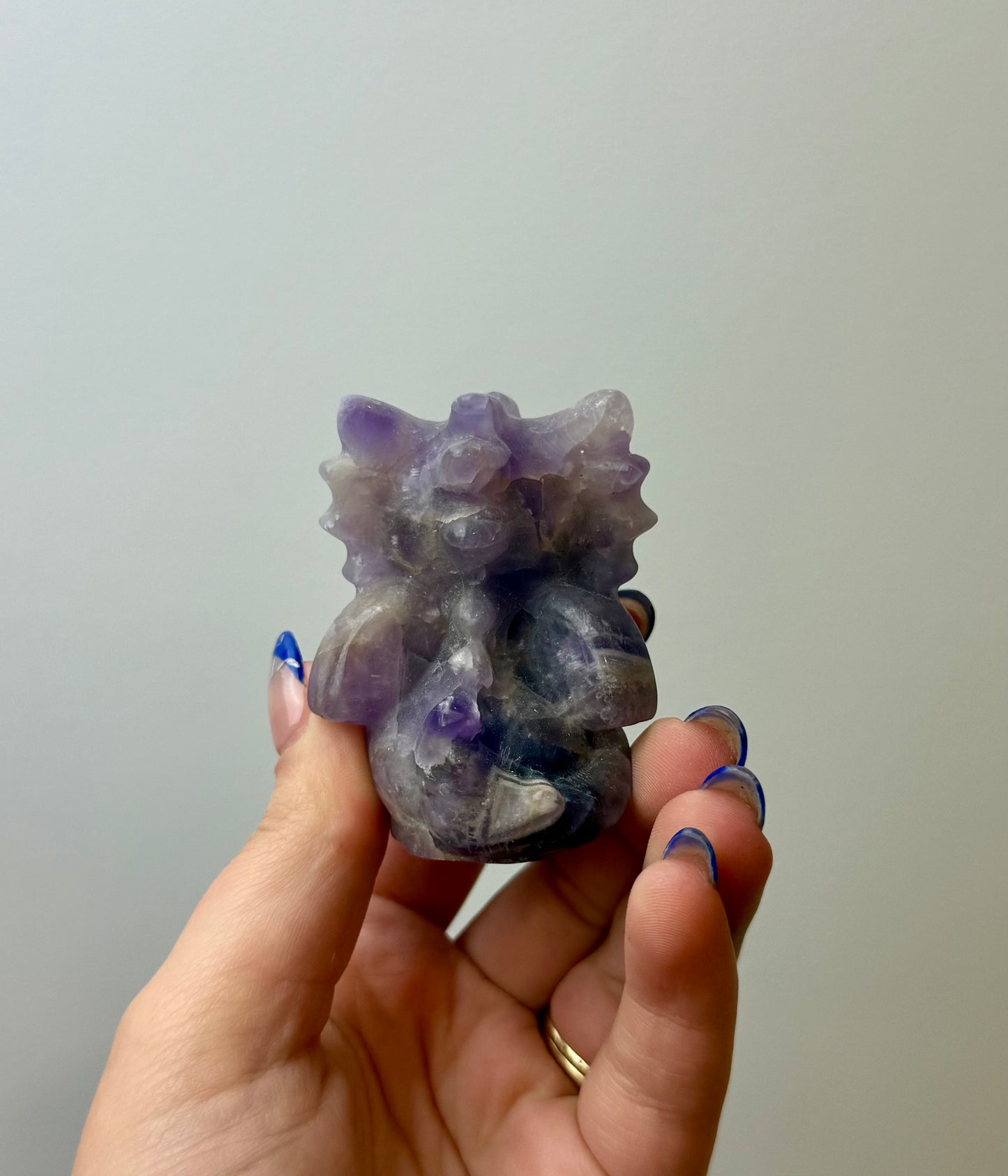 Amethyst dragon carving