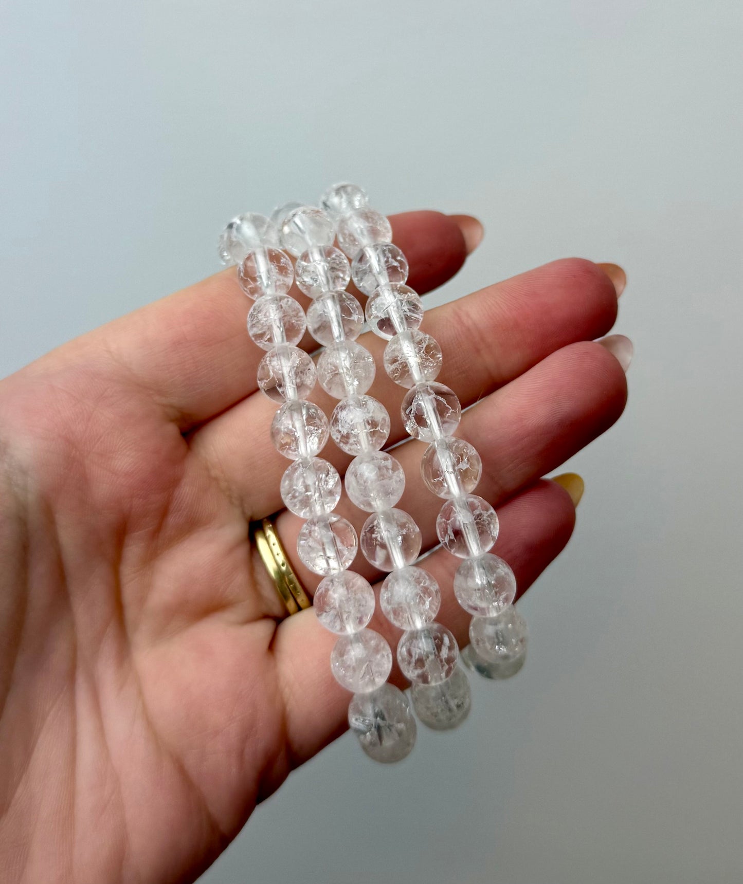 Crackle quartz bracelets