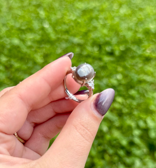 Agate adjustable ring