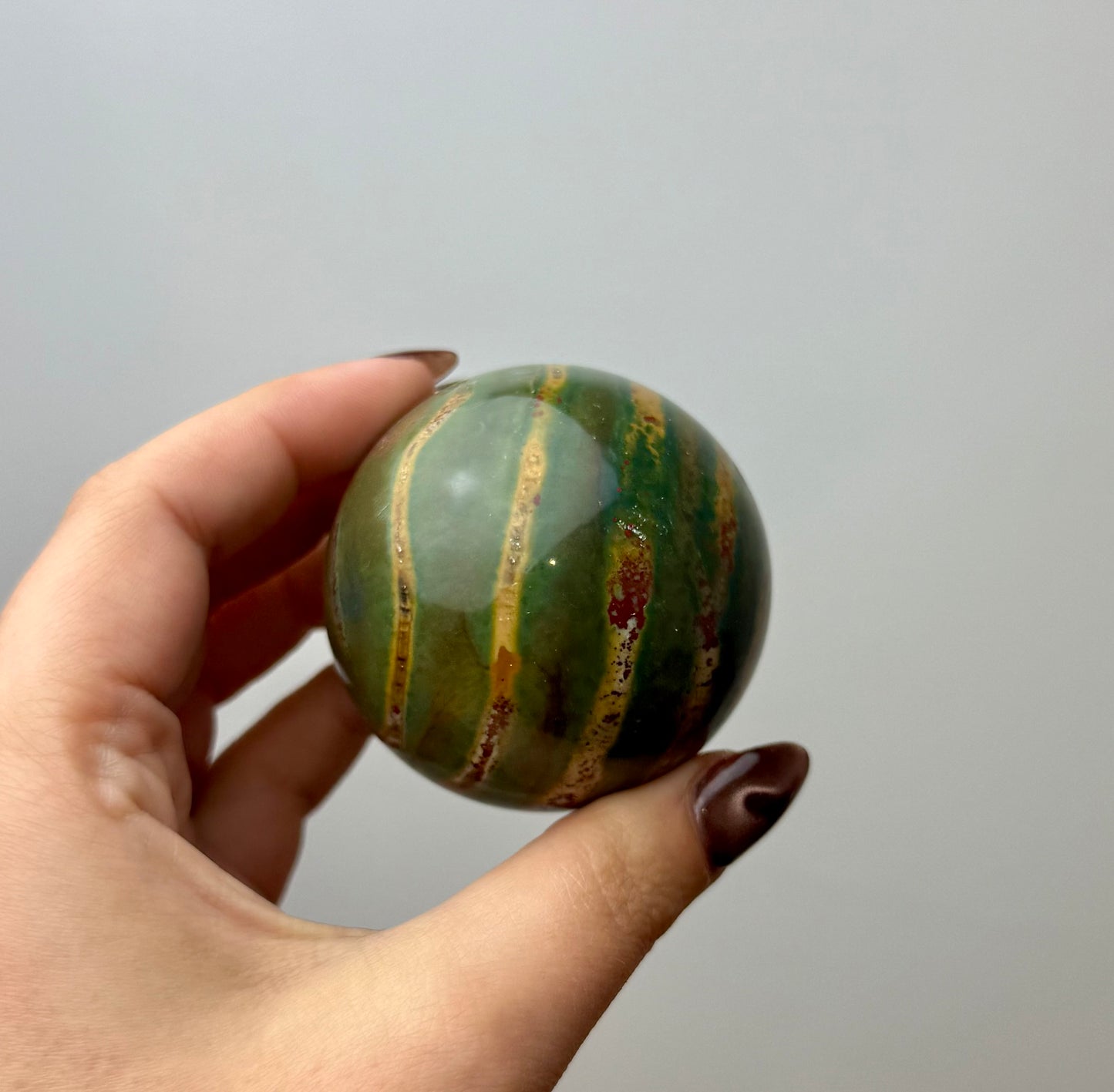 Ocean jasper sphere