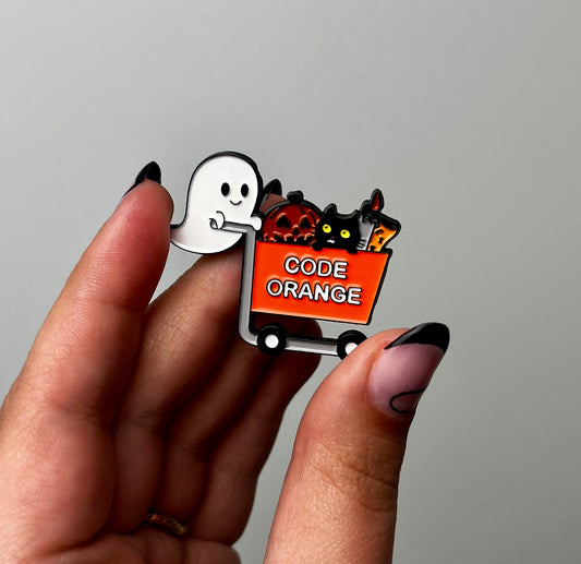 Ghost enamel pin