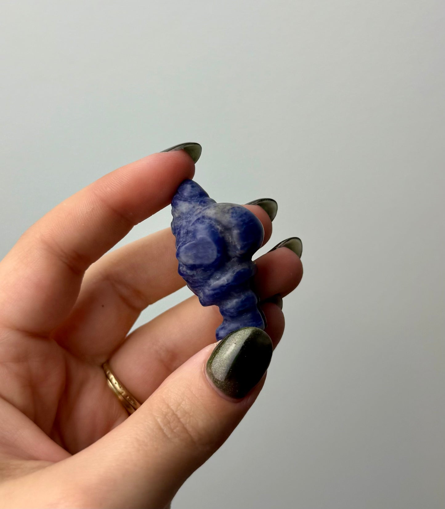 Sodalite Santa carving