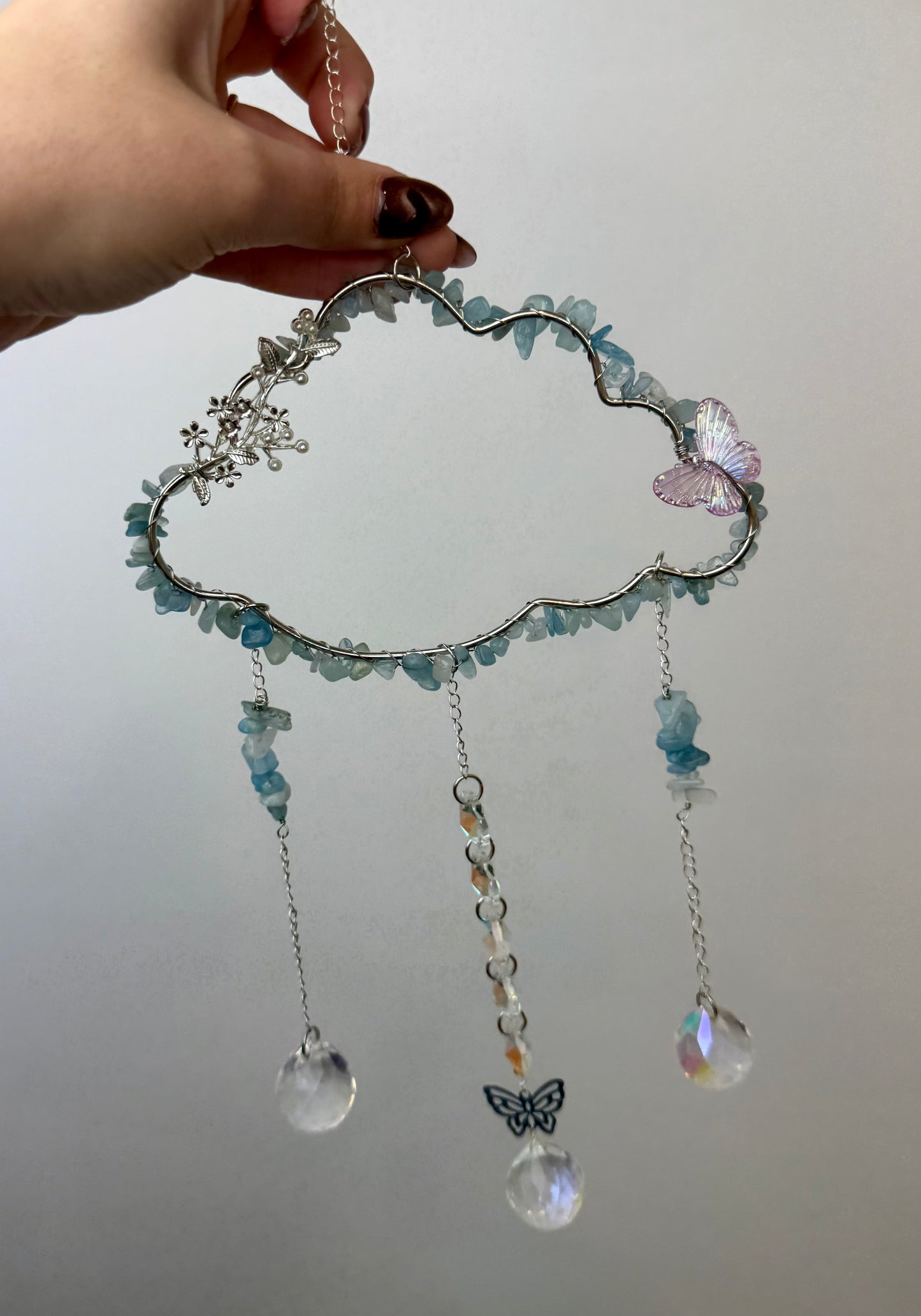 Aquamarine cloud suncatcher