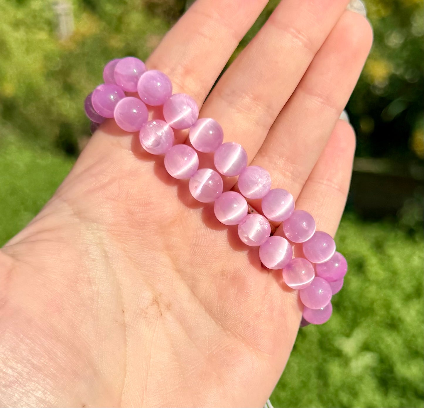 Dyed satin spar bracelets