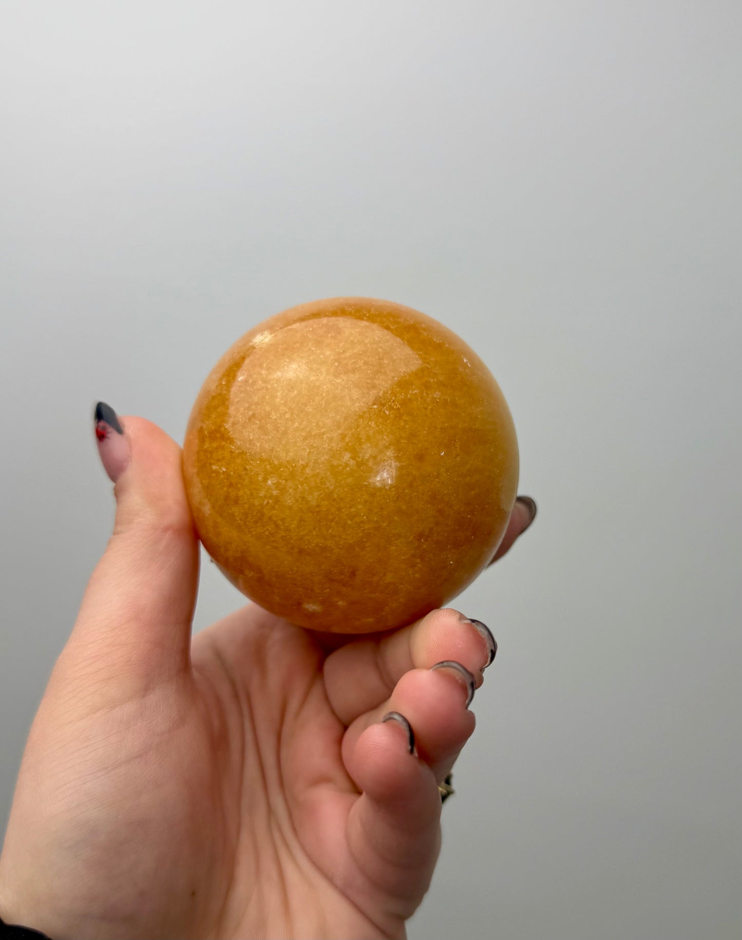 Orange calcite sphere