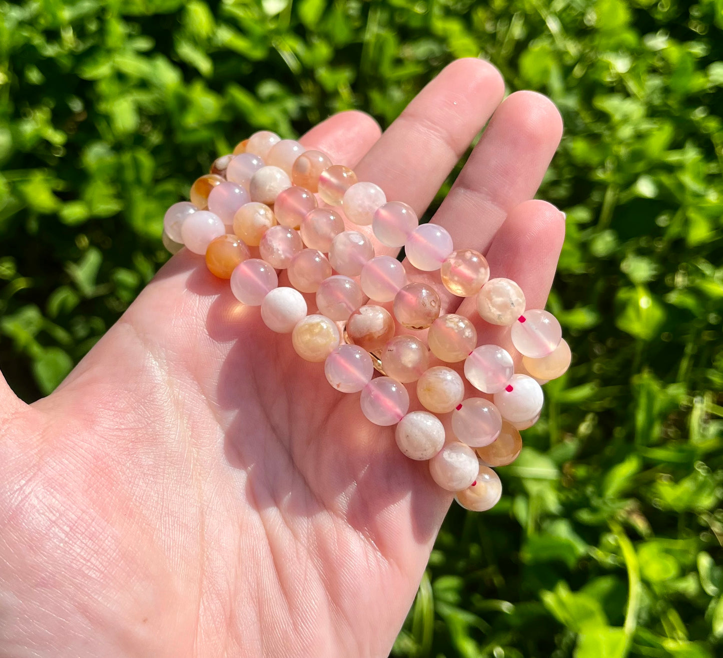 Flower agate bracelets