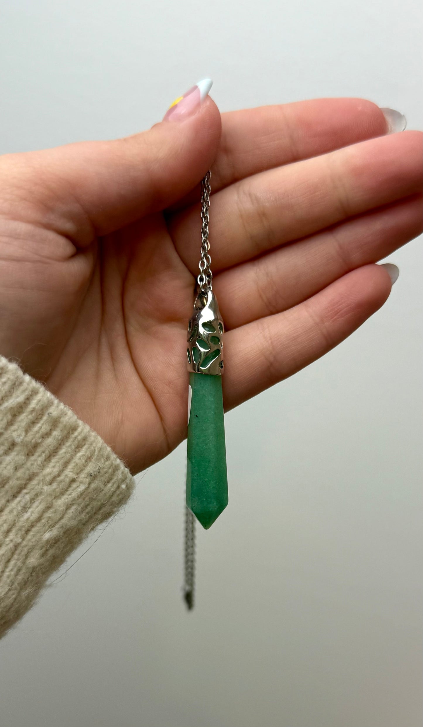 Green aventurine necklace thrifted find