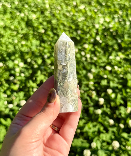 Moss agate tower