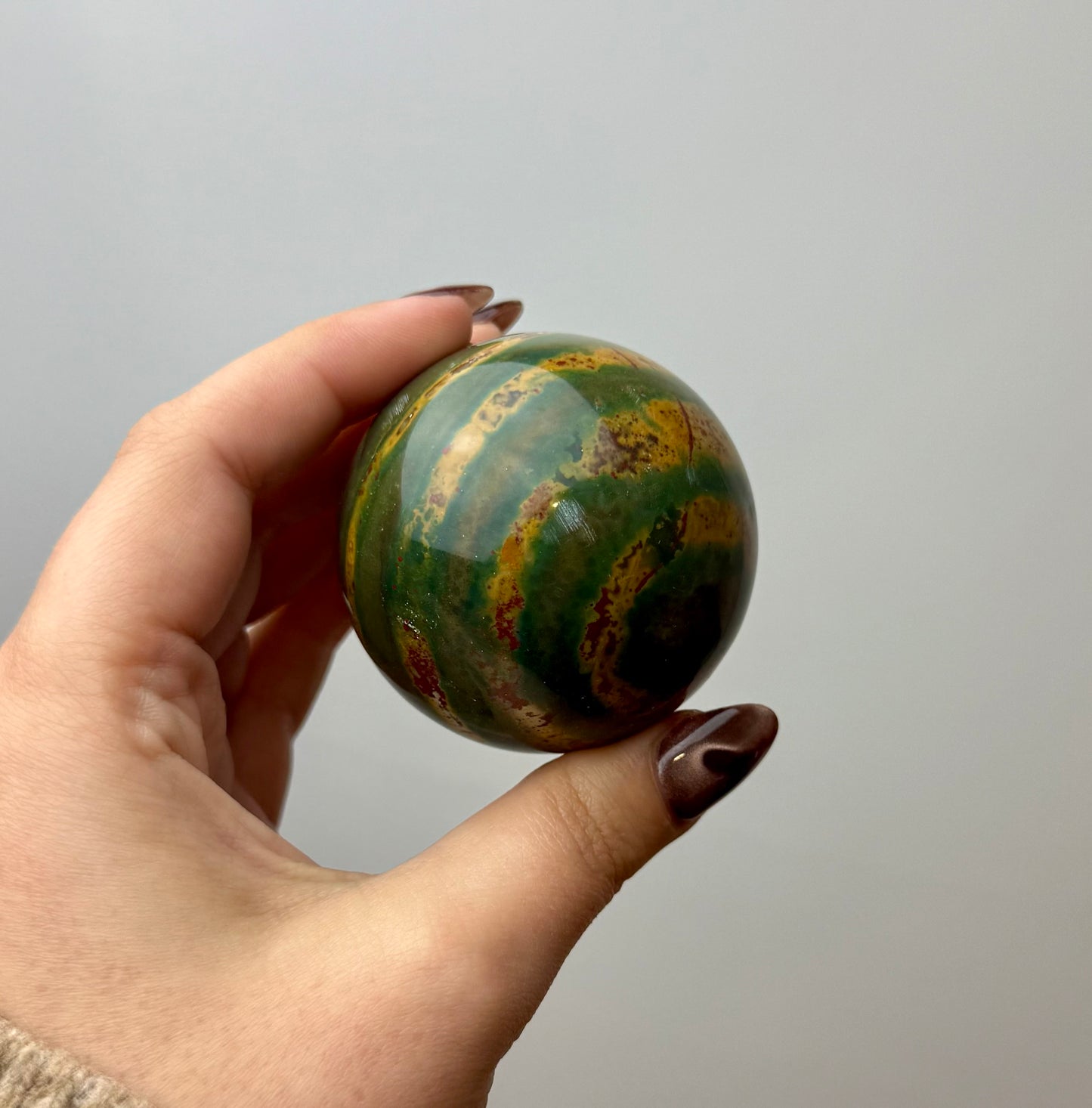 Ocean jasper sphere
