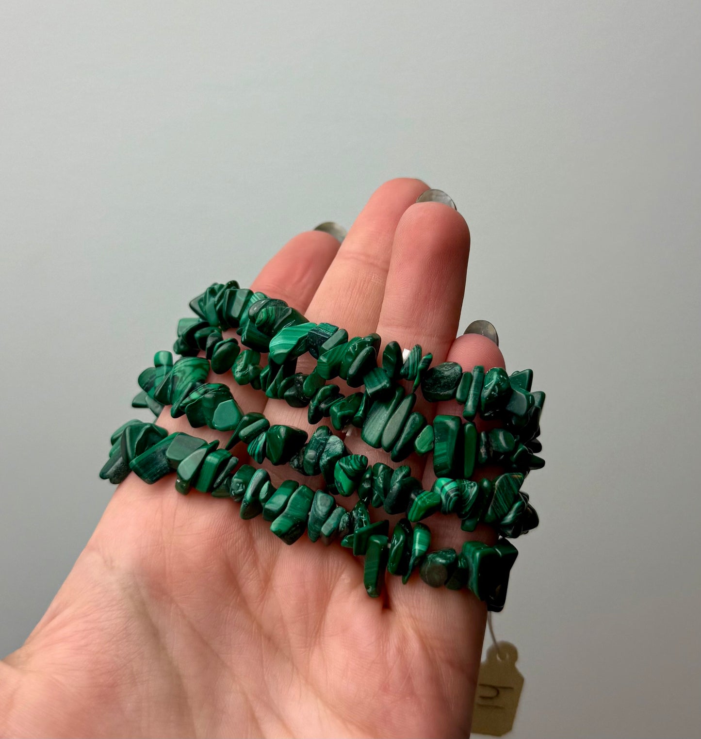 Malachite chip bracelets