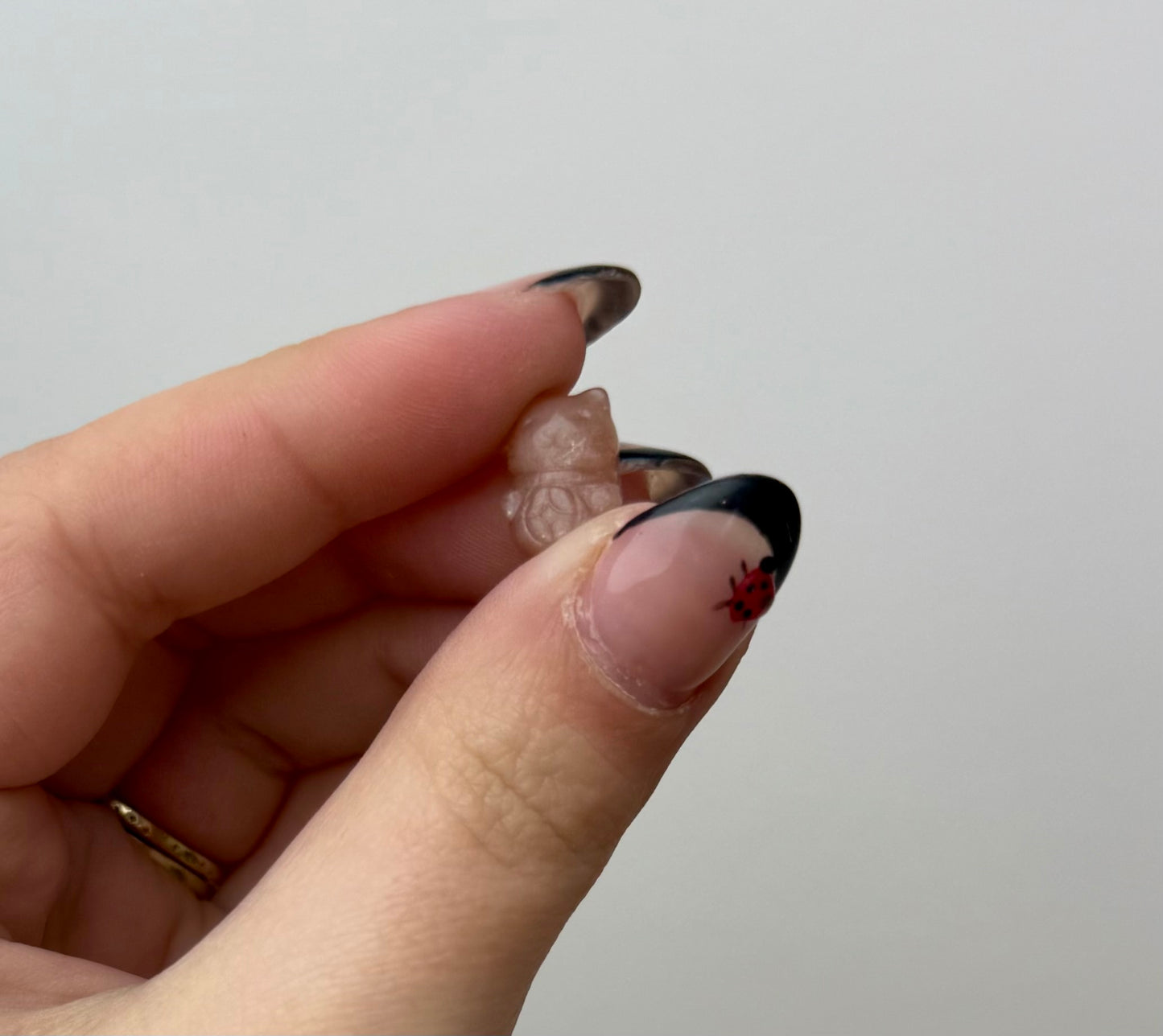 Peach moonstone sunstone mini lucky cat carvings