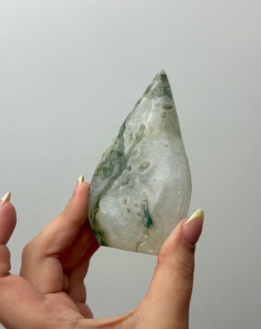 Moss agate tear Freeform
