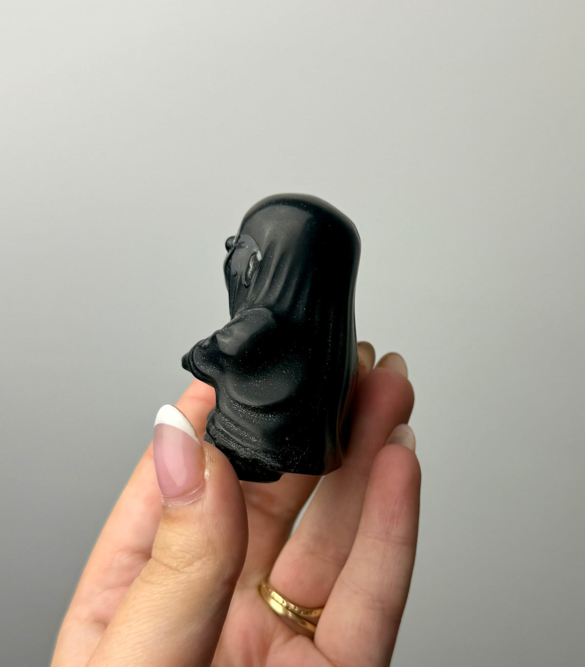 Obsidian ghost carvings