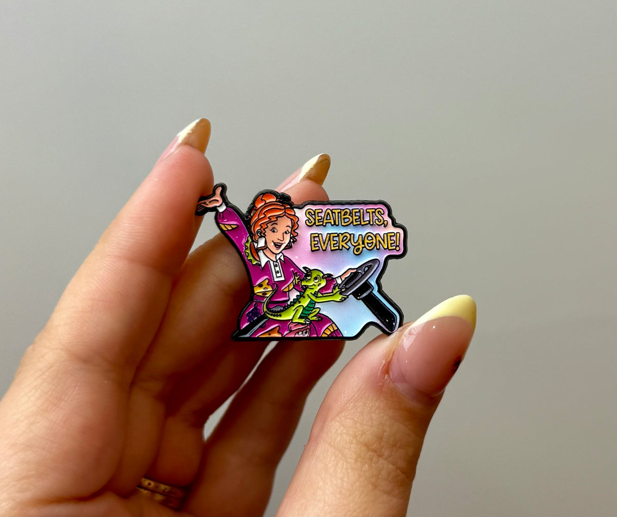 Ms frizzle enamel pin
