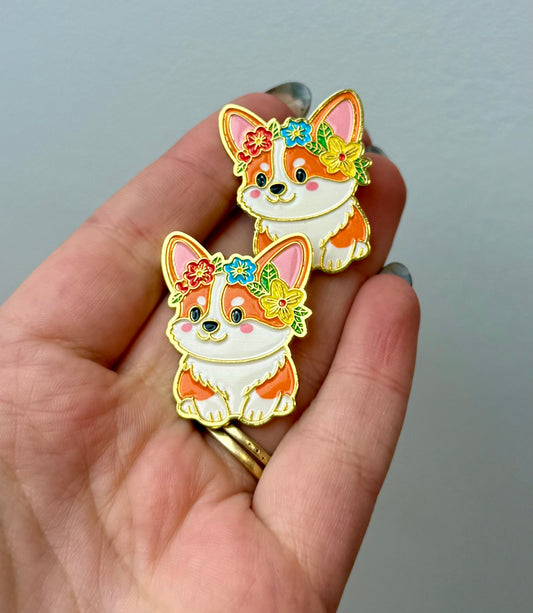 Corgi enamel pins