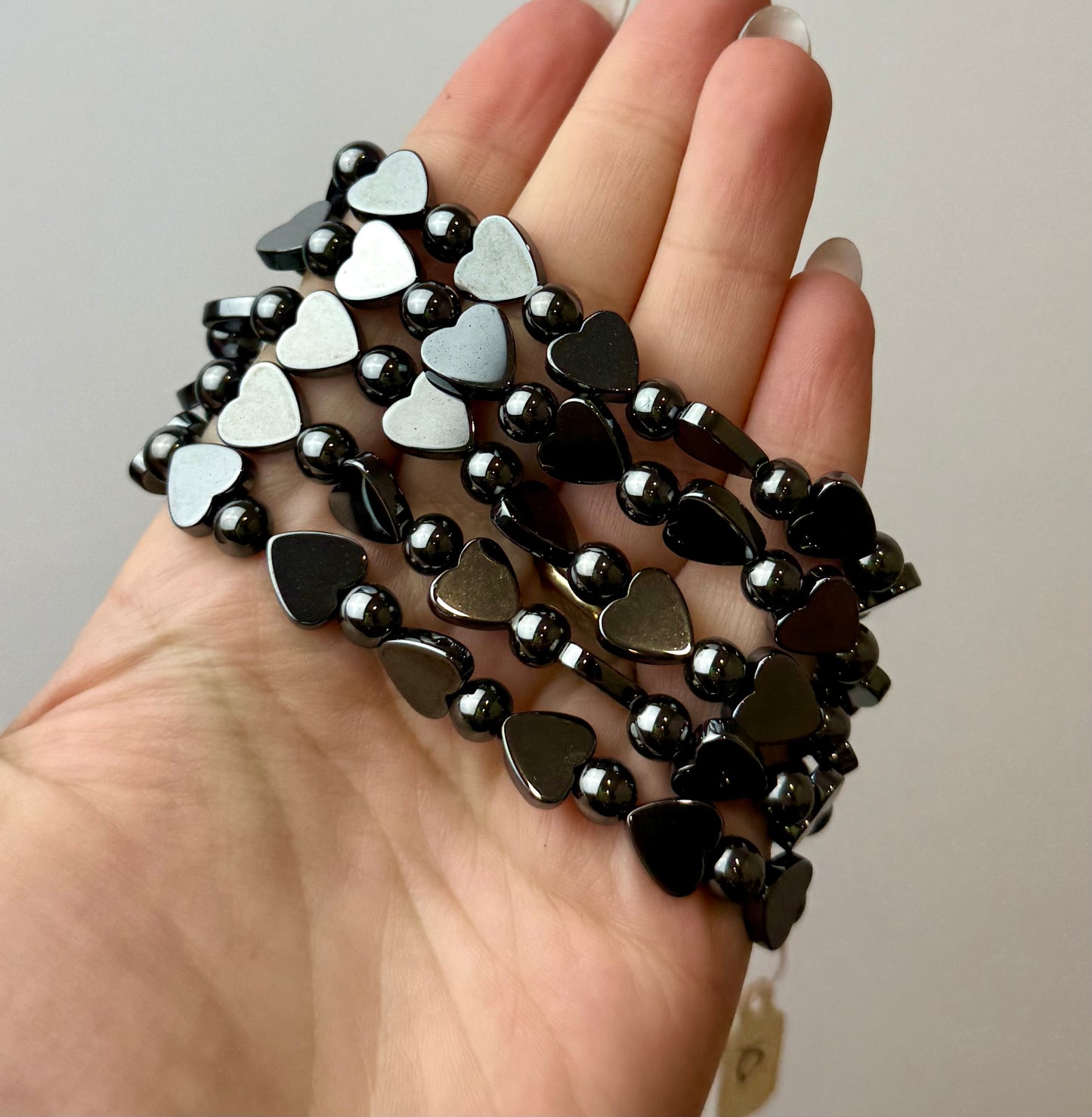 Hematite heart bracelets