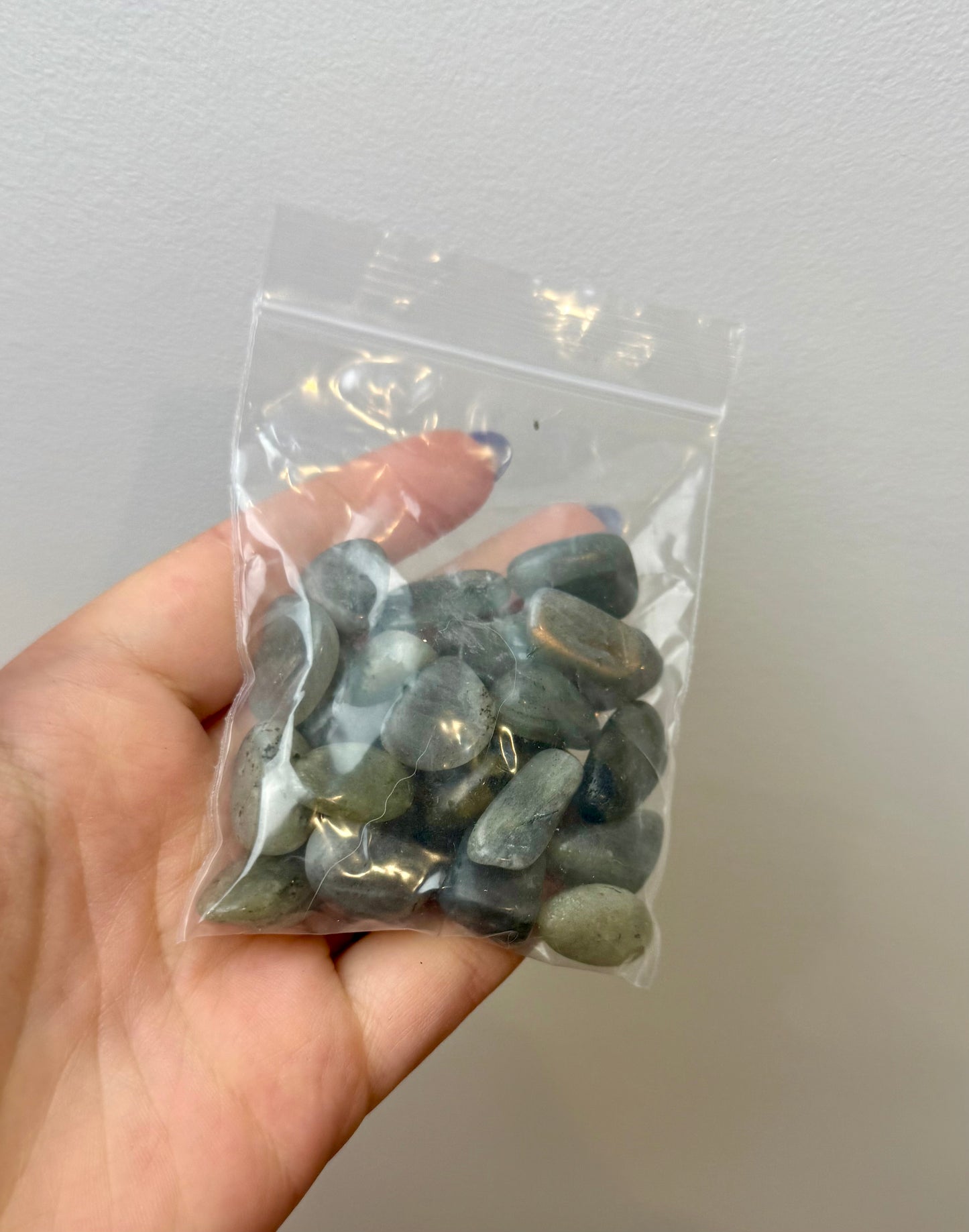 Labradorite pebble bags
