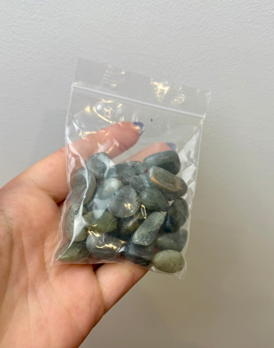 Labradorite pebble bags