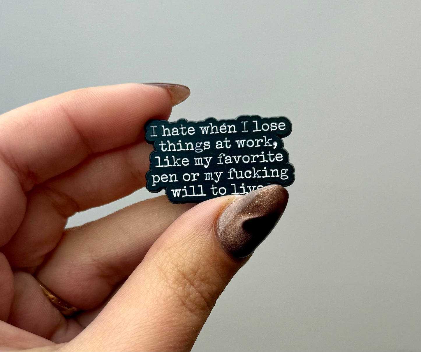 Will to live enamel pin
