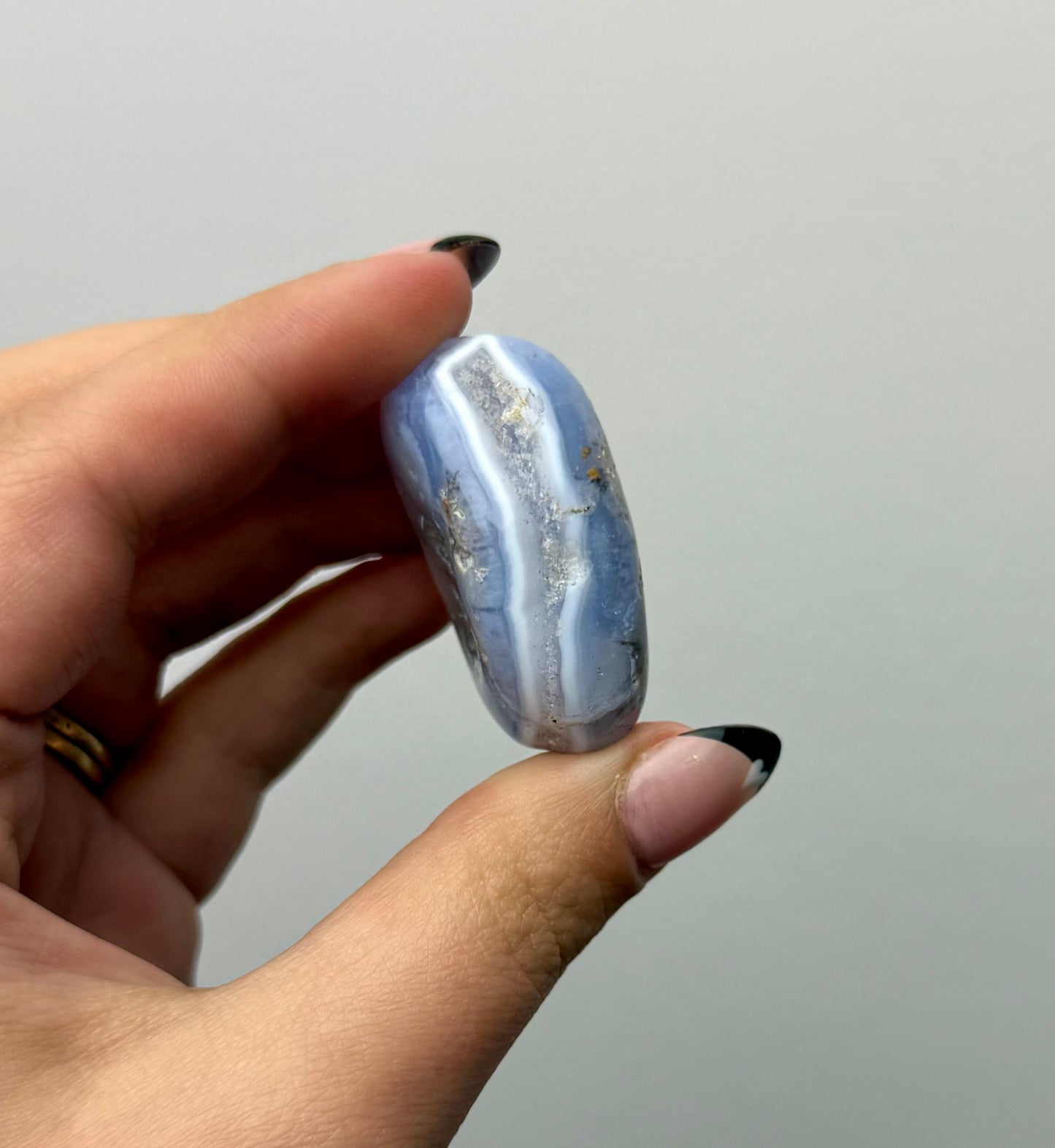 Blue lace agate tumble