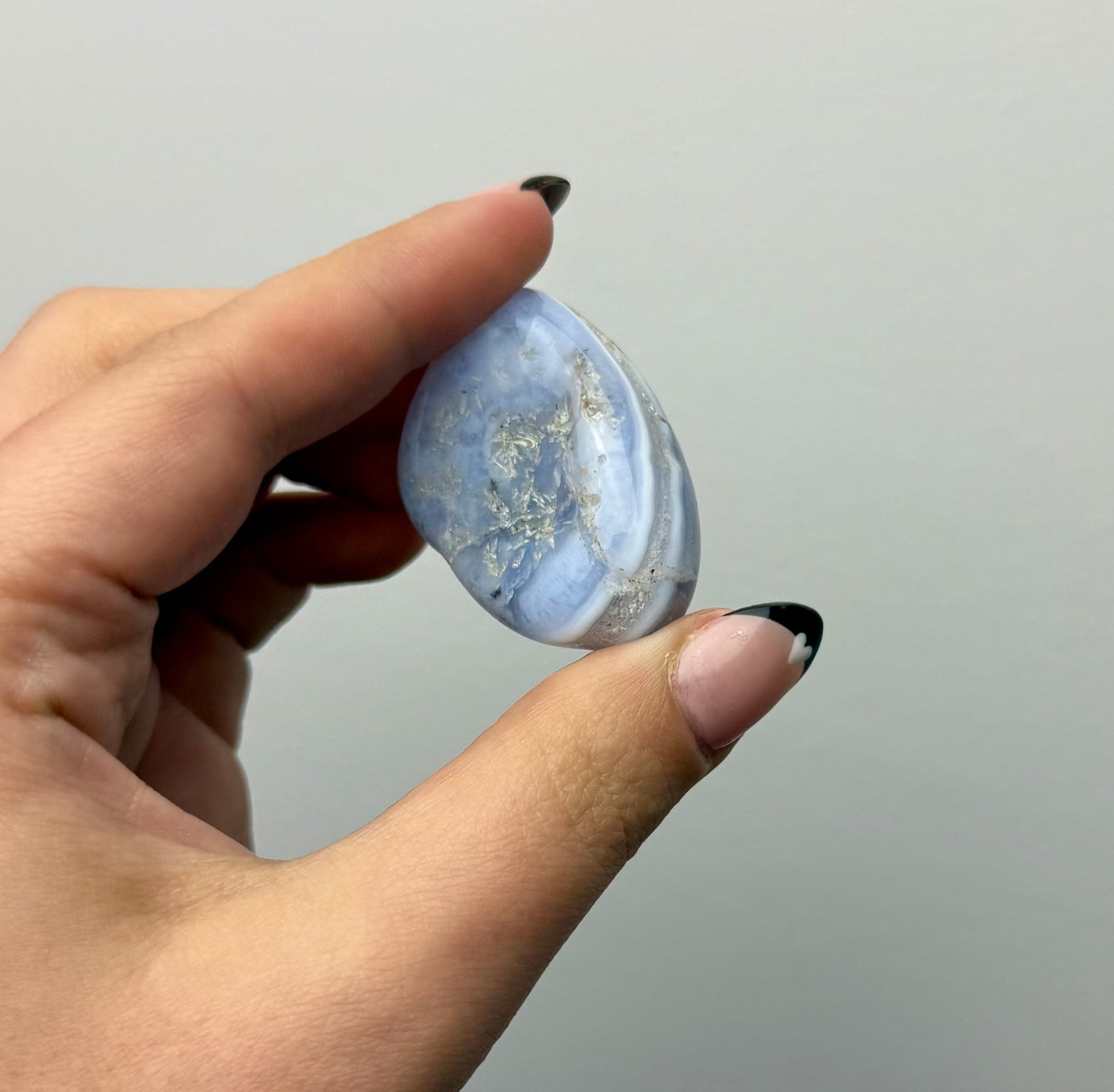 Blue lace agate tumble