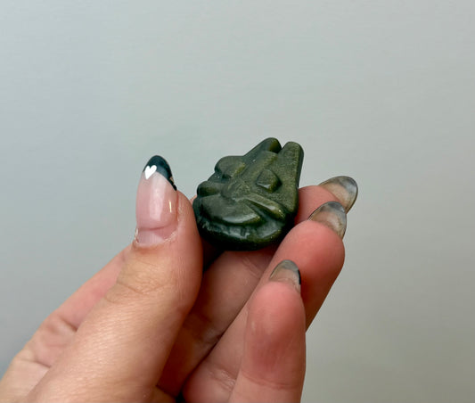 Gold sheen obsidian millennium falcon carving ￼
