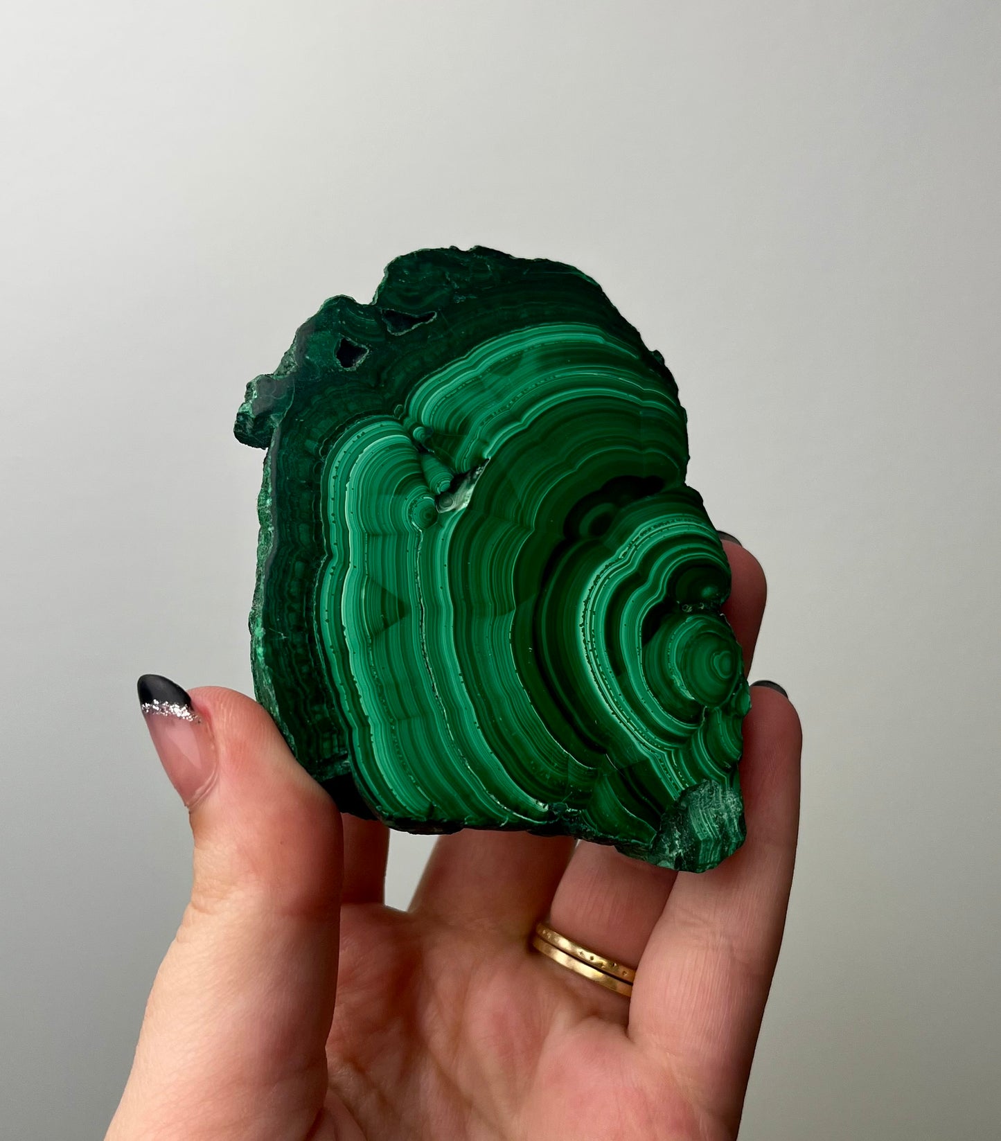 Malachite slab