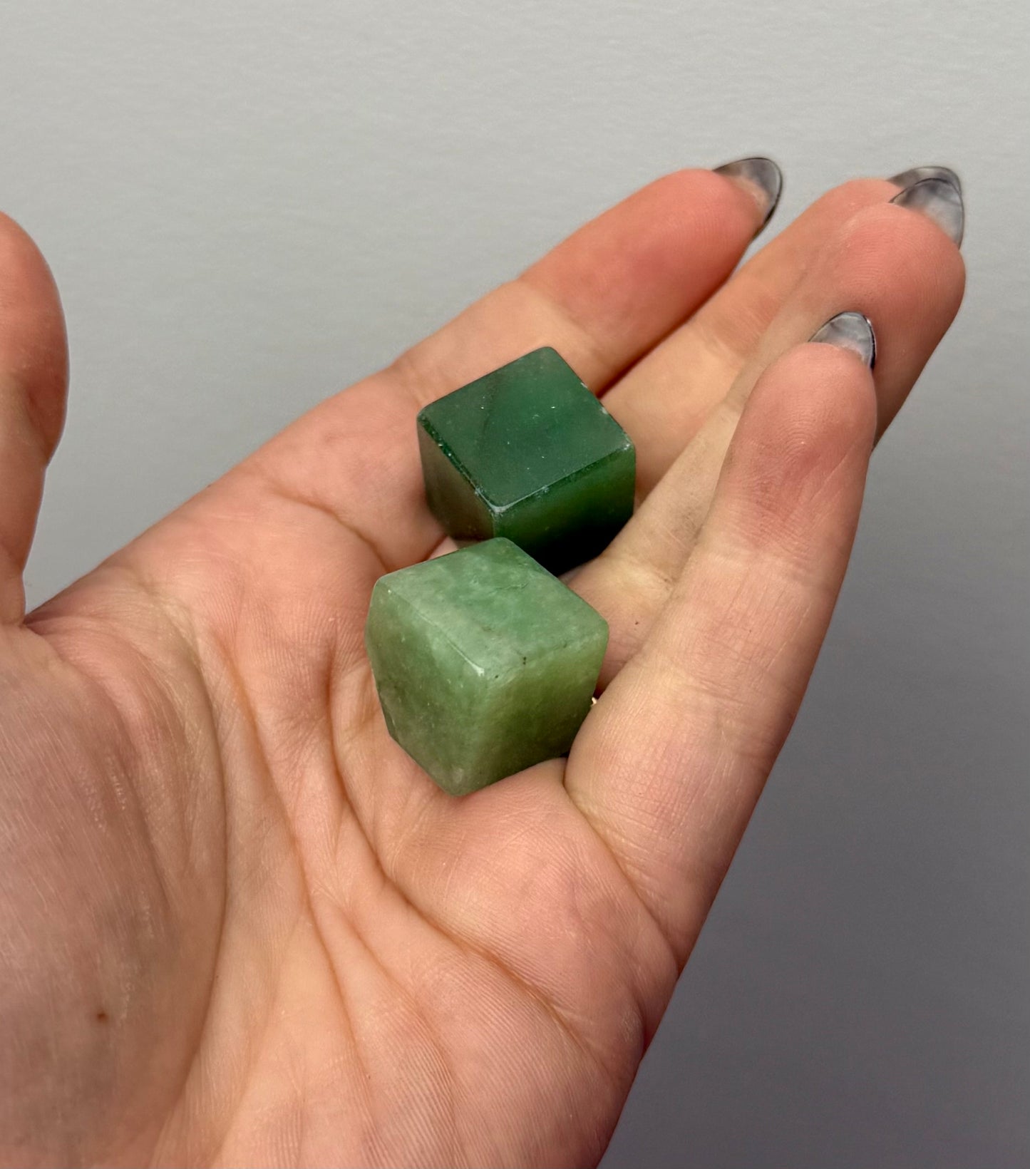 Green aventurine cubes