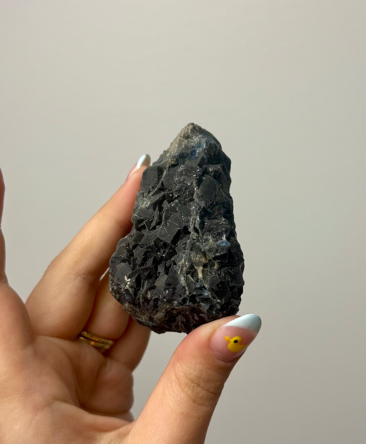 Black rose fluorite specimen ￼