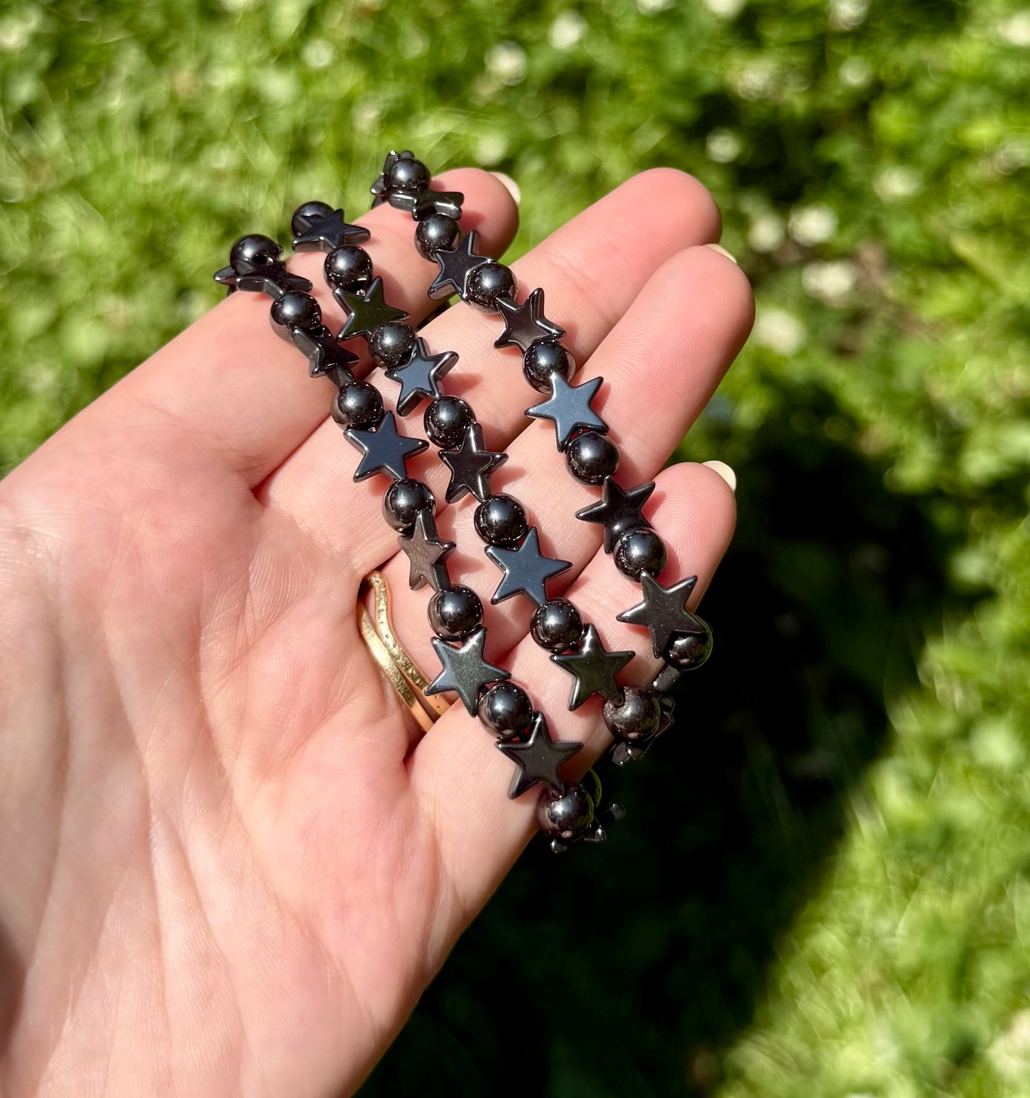 Star hematite bracelets