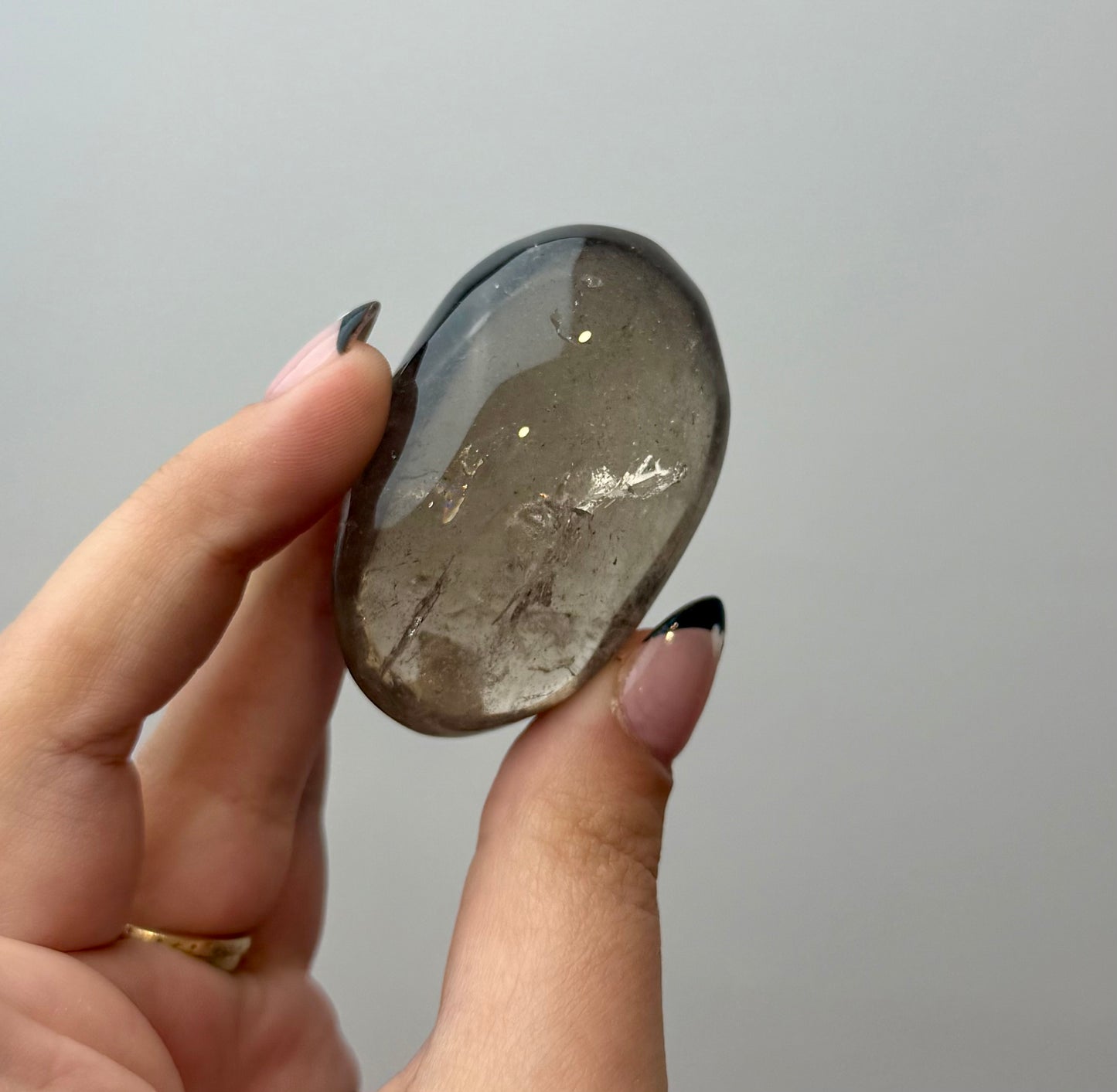 Smoky Quartz palm stone