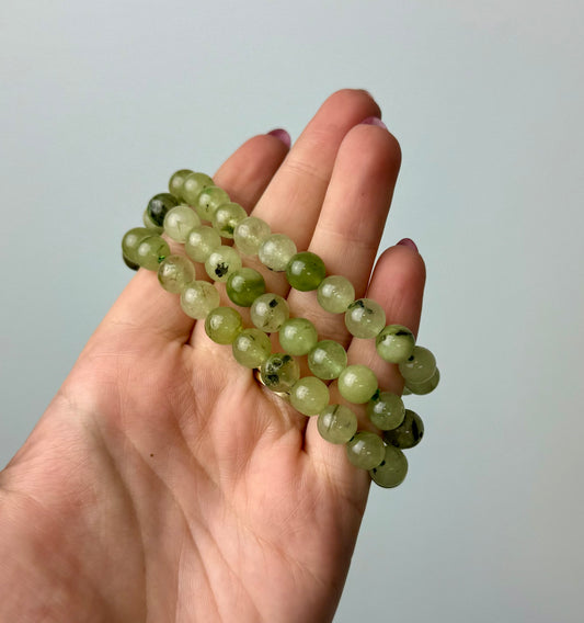 Prehnite bracelets