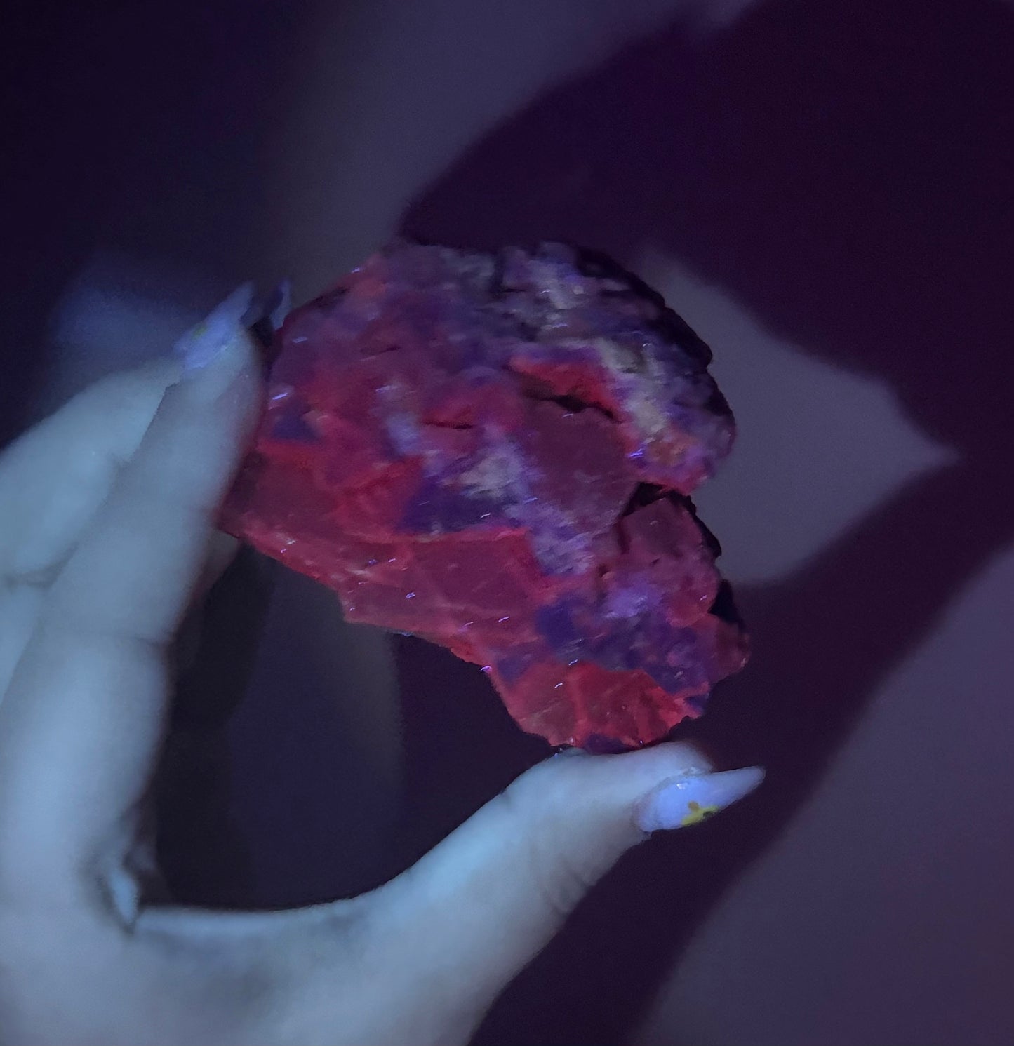 Black rose fluorite specimen
