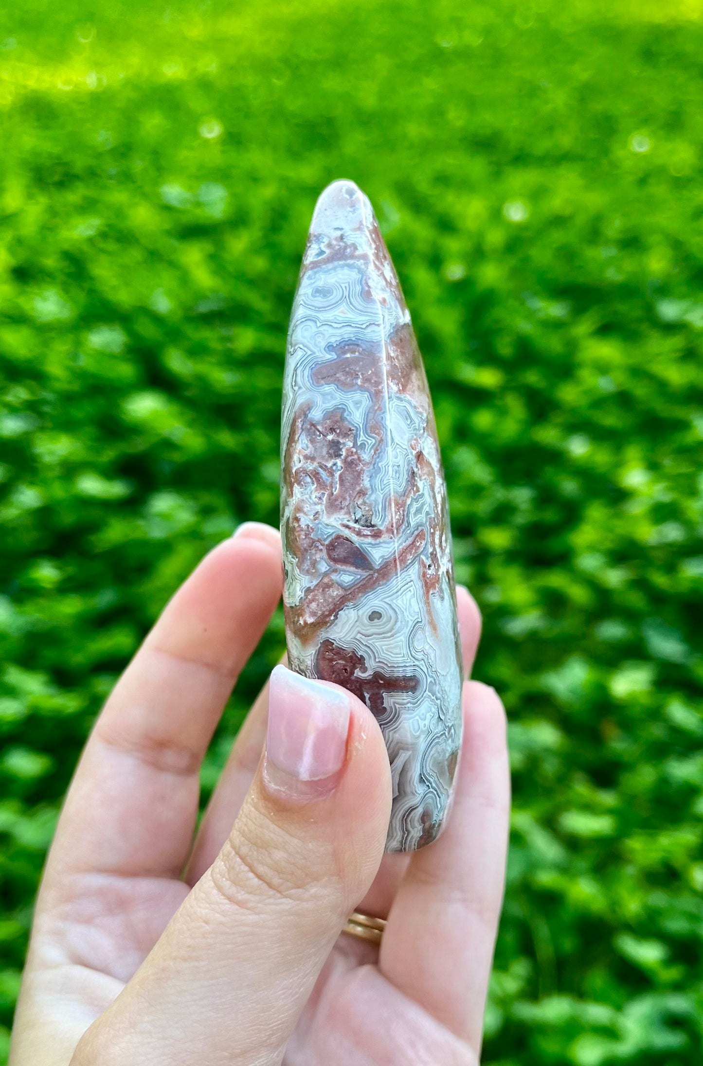 Mexican lace agate tear freeform