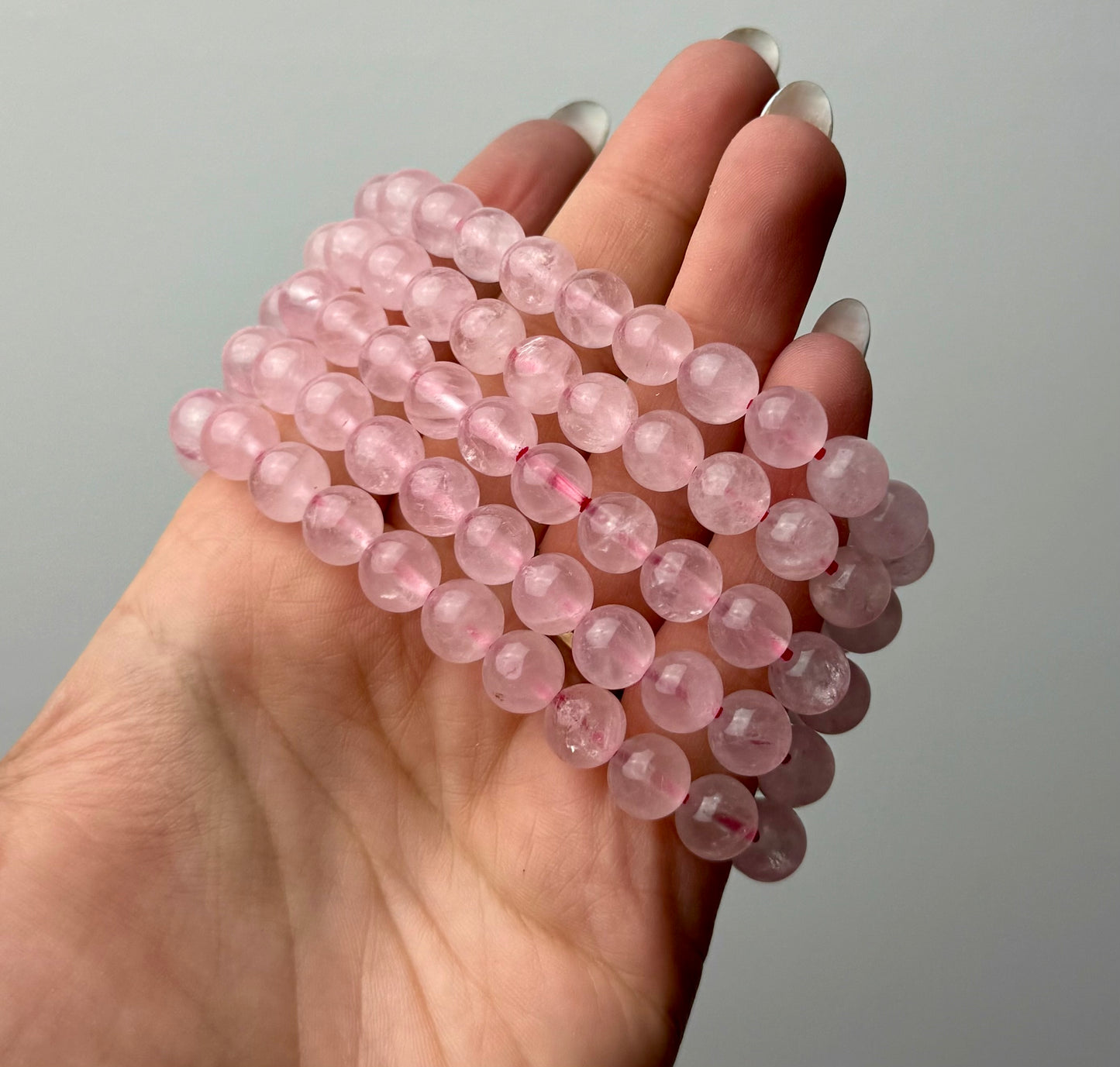 Rose quartz bracelets