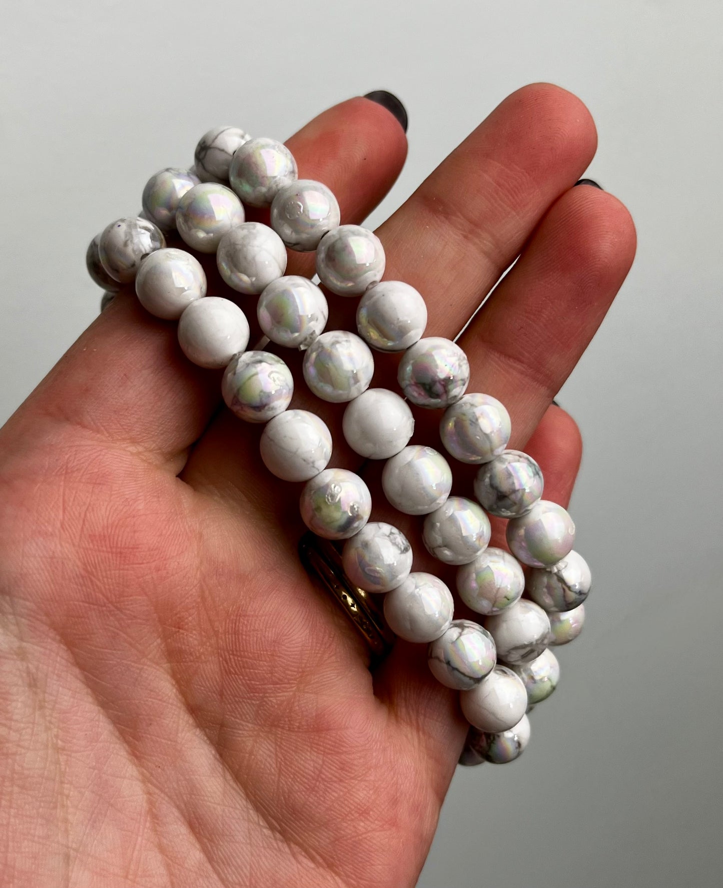 Aura howlite bracelets