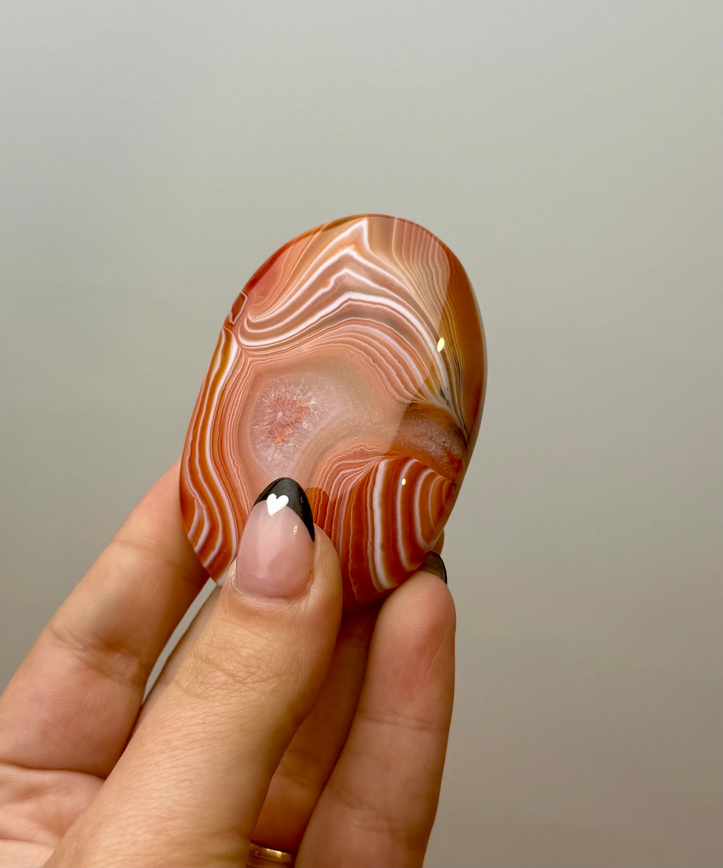 Carnelian palm stone