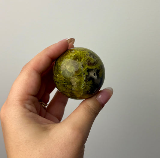 Green opal sphere