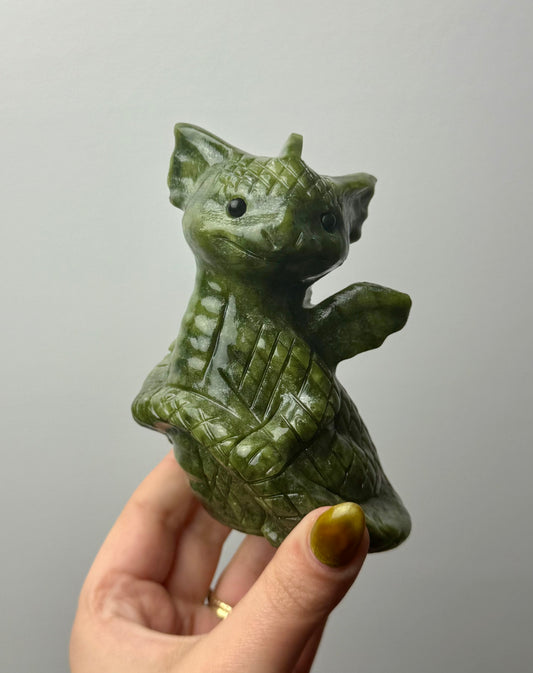 Jade dragon carving