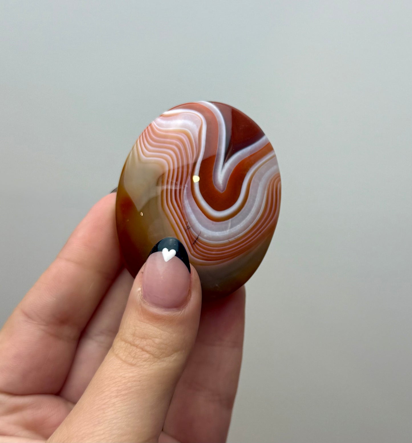 Carnelian palm stone