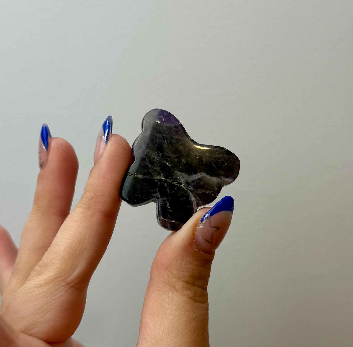 Amethyst butterfly carving