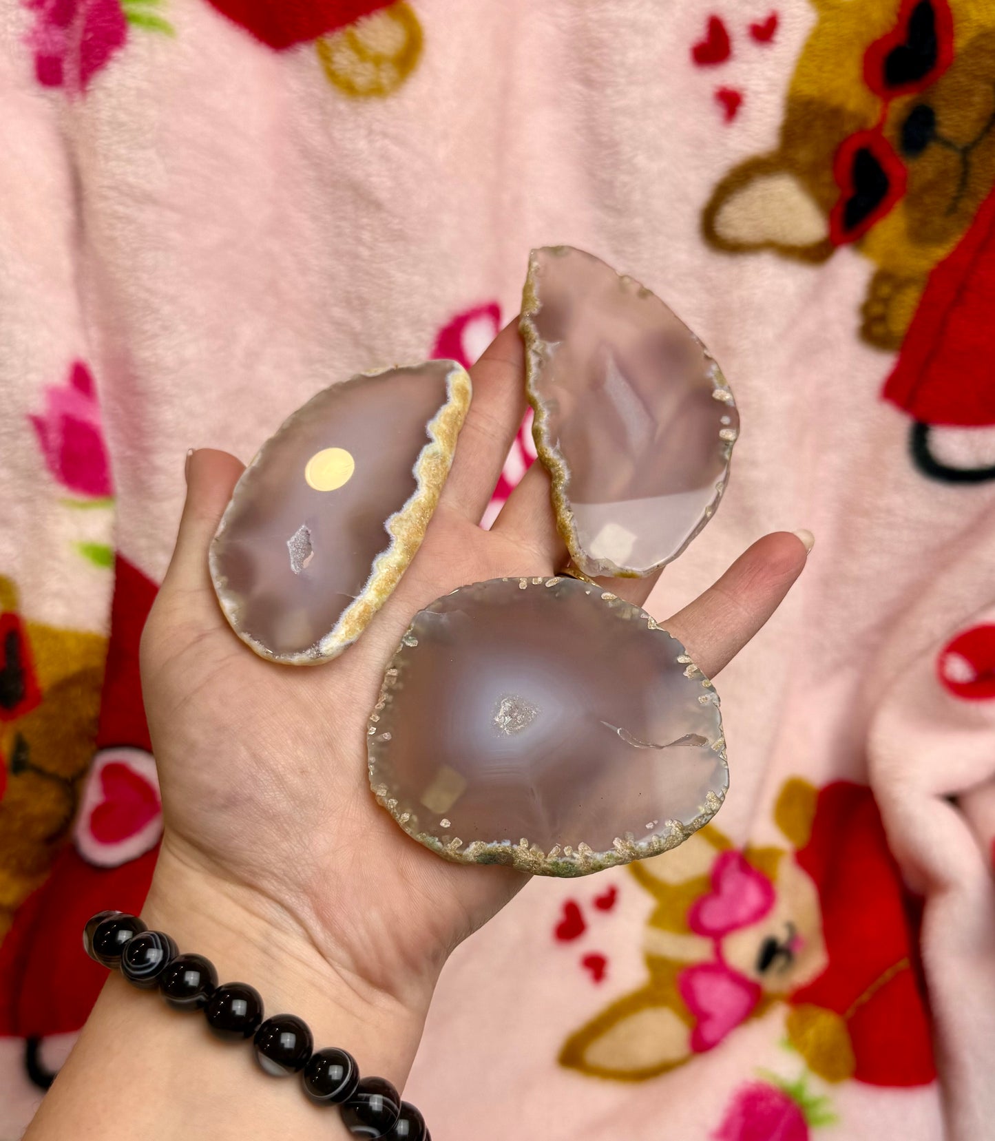Agate slabs