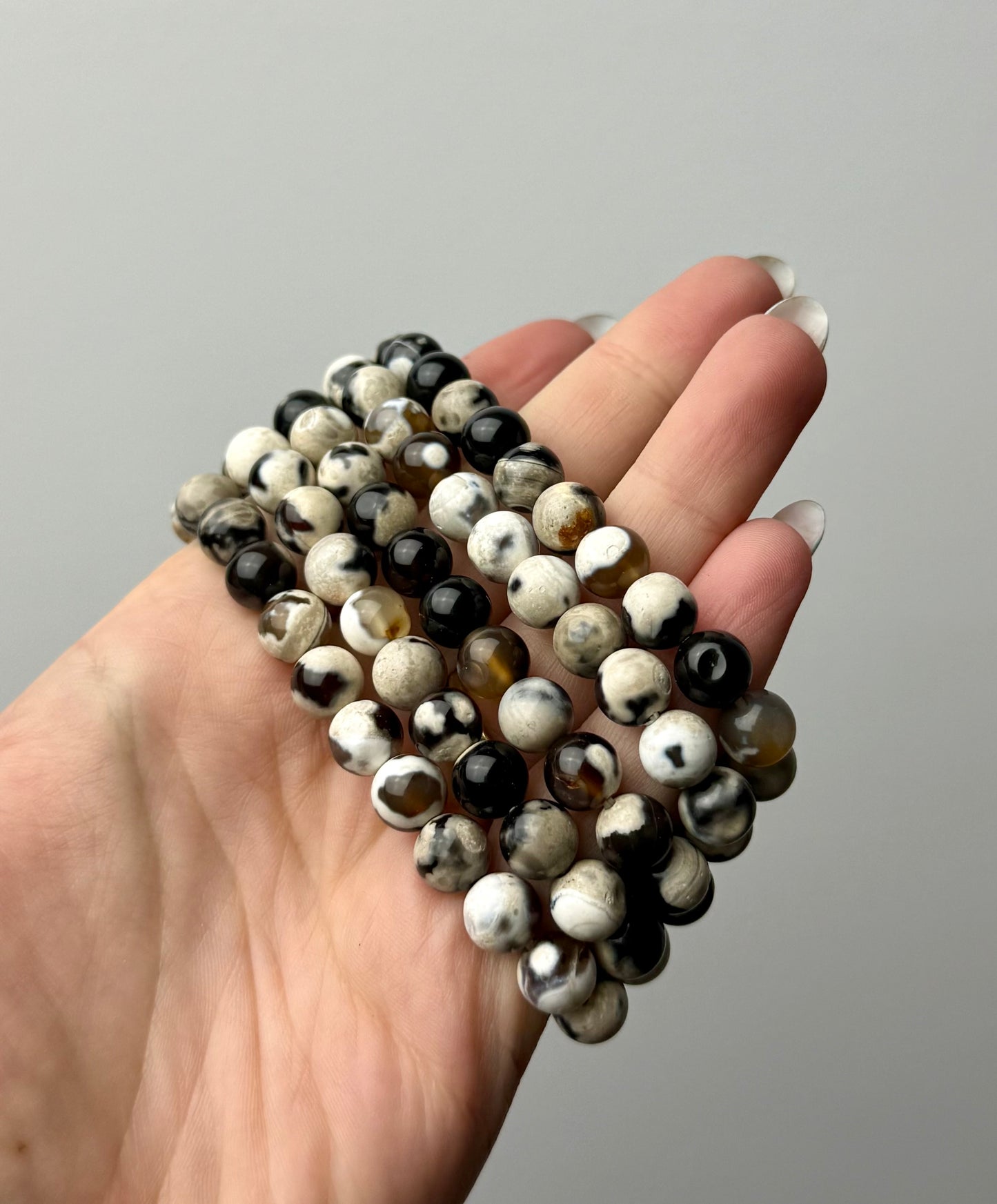 Brown orca agate bracelets