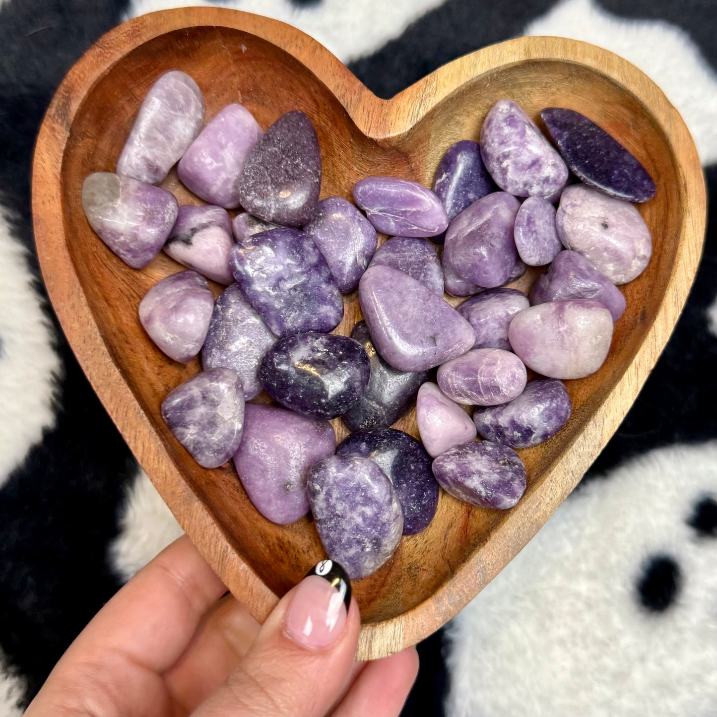 Lepidolite tumbles