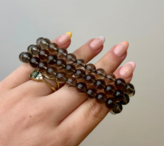 Smoky quartz bracelets