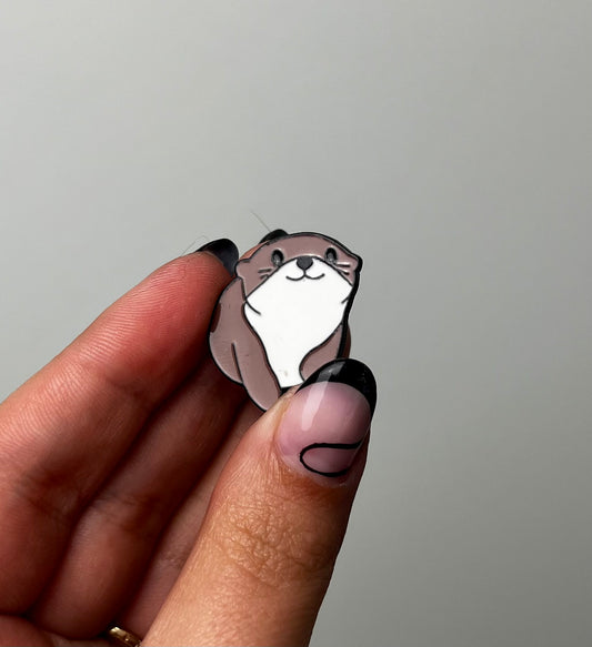 Otter enamel pin